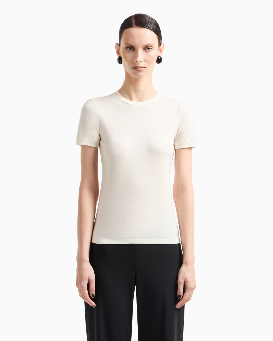 The world of armani T-SHIRT IN PURO CASHMERE Vendita