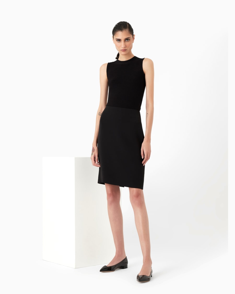 The world of armani TOP IN TESSUTO OTTOMAN Shopping Online