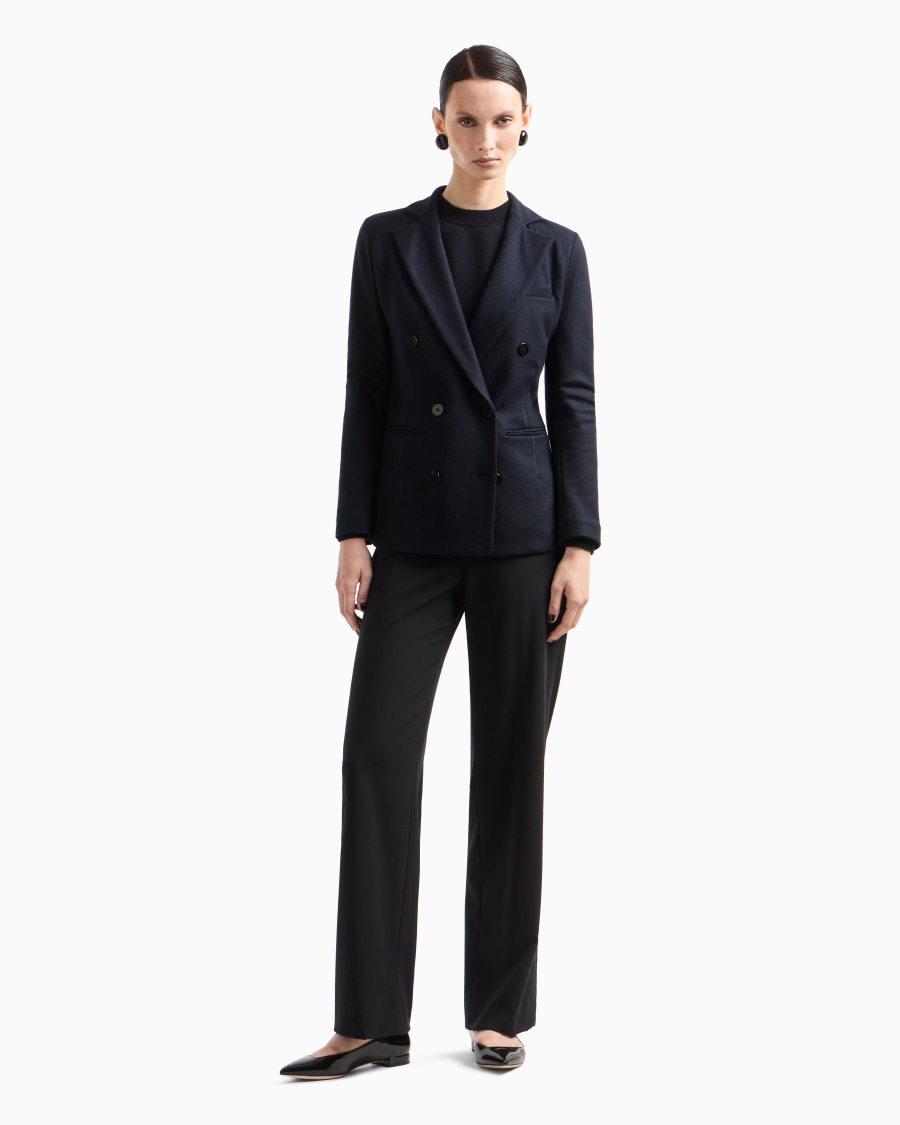 The world of armani MAGLIONE IN CASHMERE CON PROFILI A COSTE Affare Del Giorno