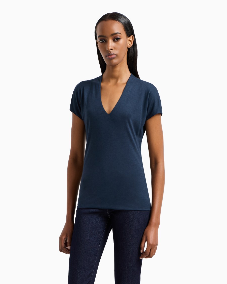 The world of armani TOP CON SCOLLO A V Prezzo Ridotto