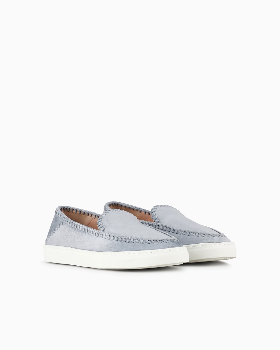 The world of armani GALLERIA 3 SLIP-ON IN PELLE SCAMOSCIATA Hotsell