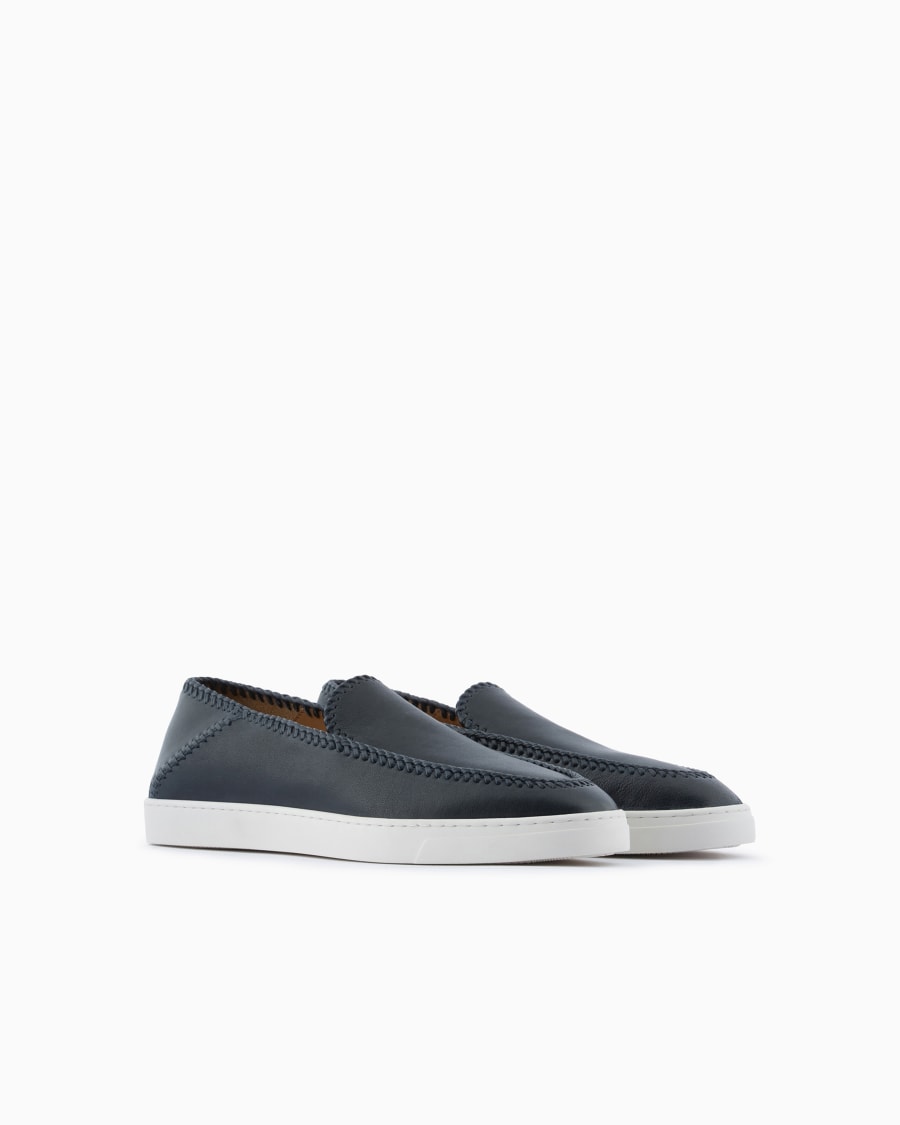 The world of armani GALLERIA 3 SLIP-ON IN NAPPA Italy
