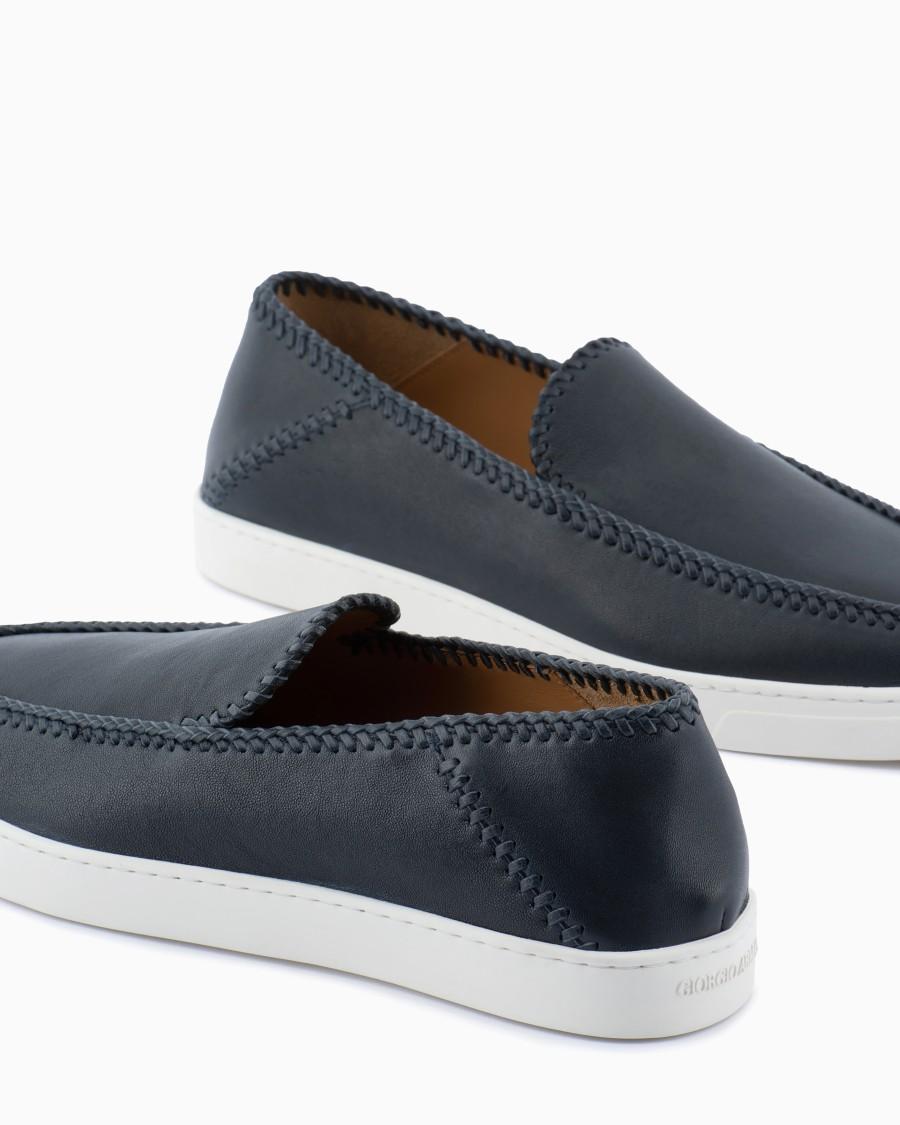 The world of armani GALLERIA 3 SLIP-ON IN NAPPA Italy