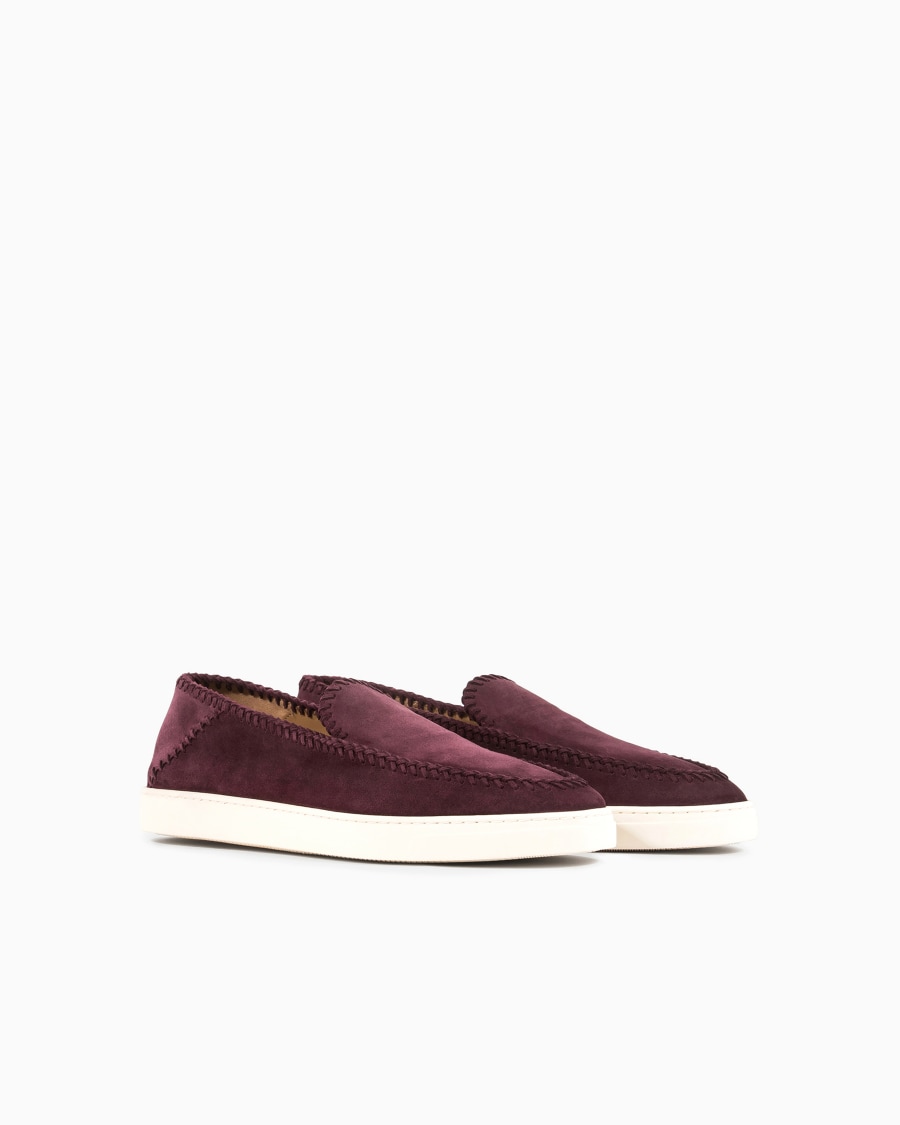 The world of armani GALLERIA 3 SLIP-ON IN PELLE SCAMOSCIATA Black Friday