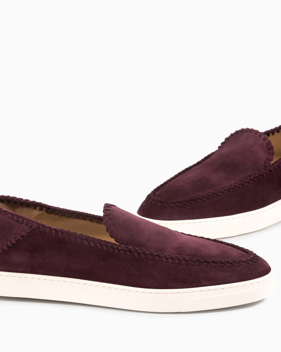 The world of armani GALLERIA 3 SLIP-ON IN PELLE SCAMOSCIATA Black Friday