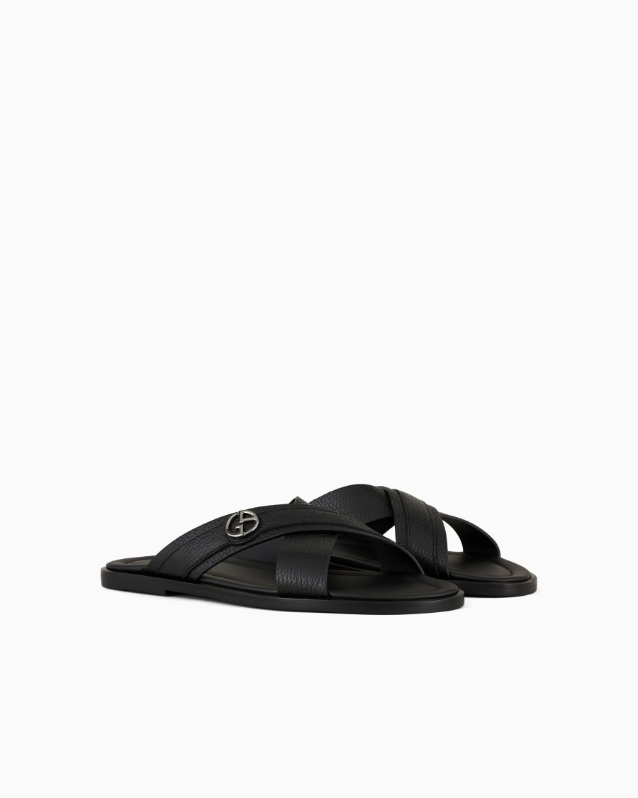 The world of armani SANDALI CROSS IN PELLE GRANATA Acquista Ora