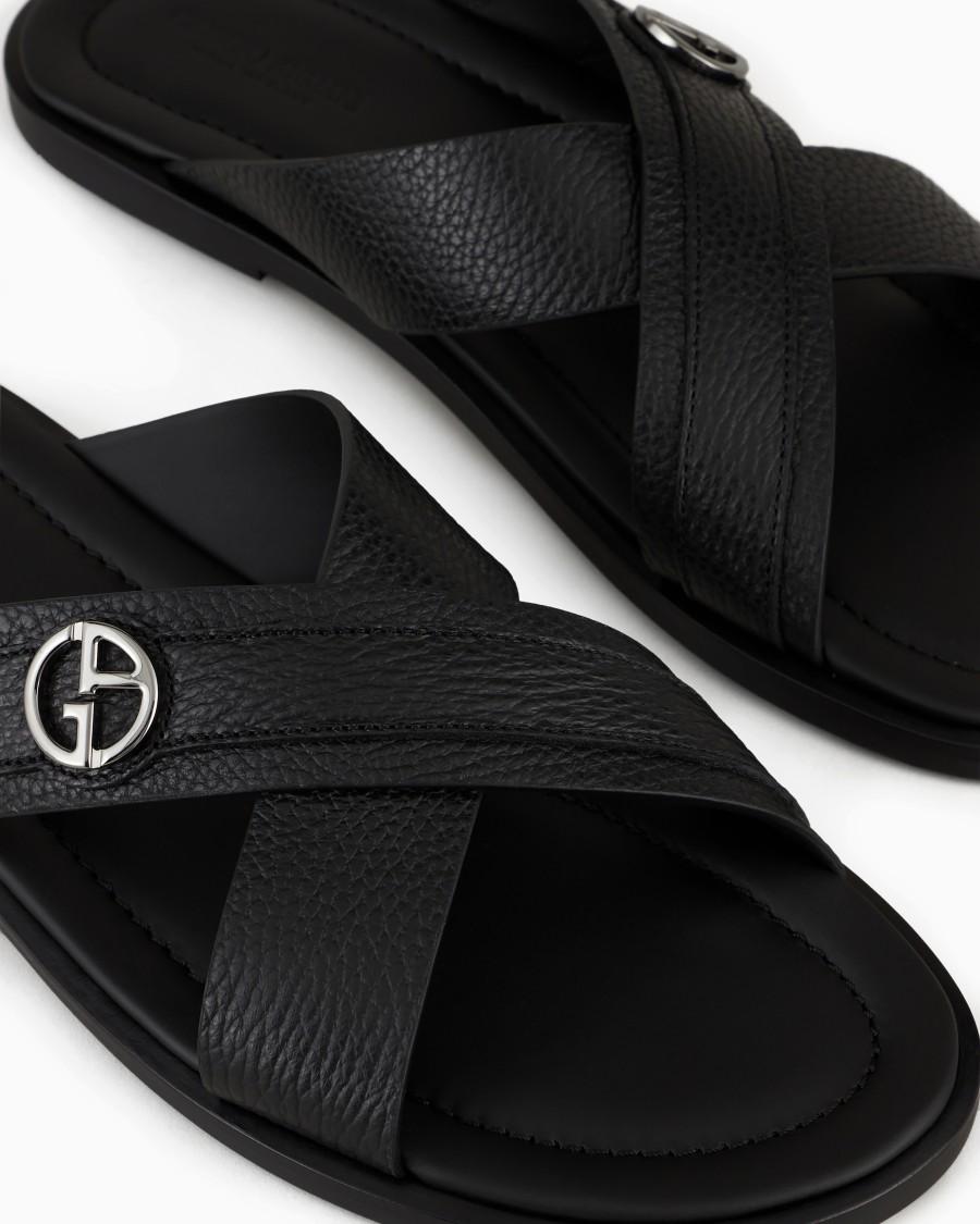 The world of armani SANDALI CROSS IN PELLE GRANATA Acquista Ora