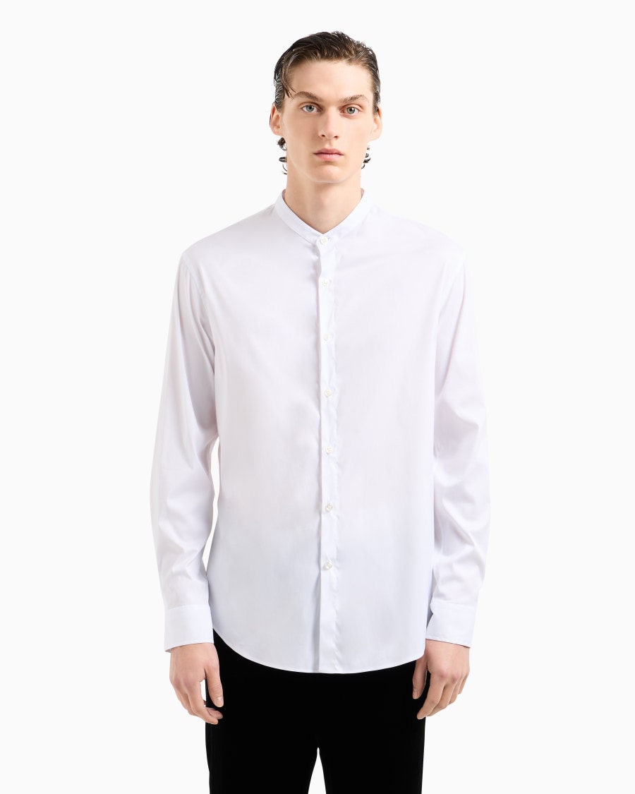 The world of armani CAMICIA ICON IN COTONE UNITO STRETCH Fino Al -60%
