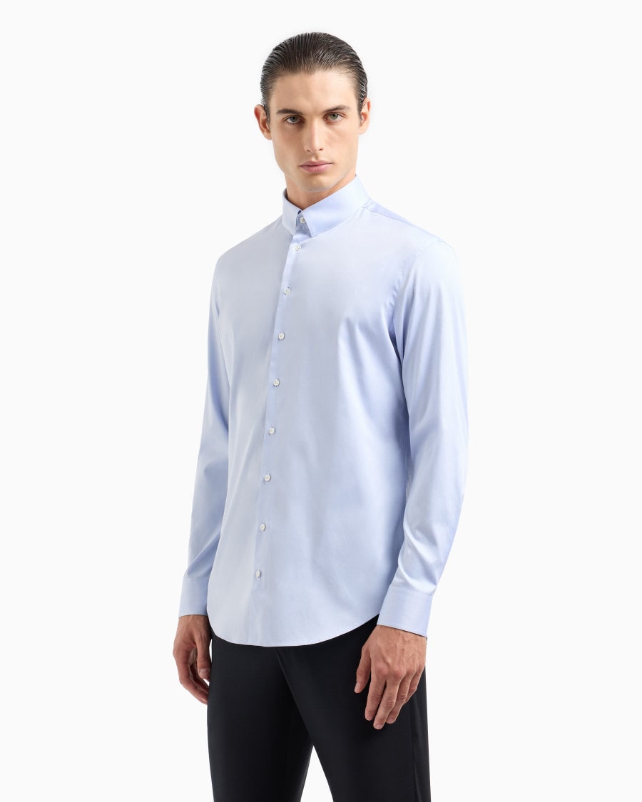 The world of armani CAMICIA IN TWILL DI COTONE Offerte esclusive