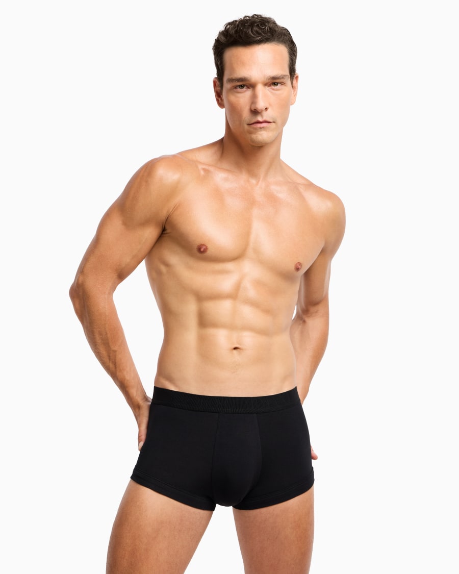 The world of armani BOXER IN JERSEY STRETCH CON BANDA LOGATA Offerte stagionali