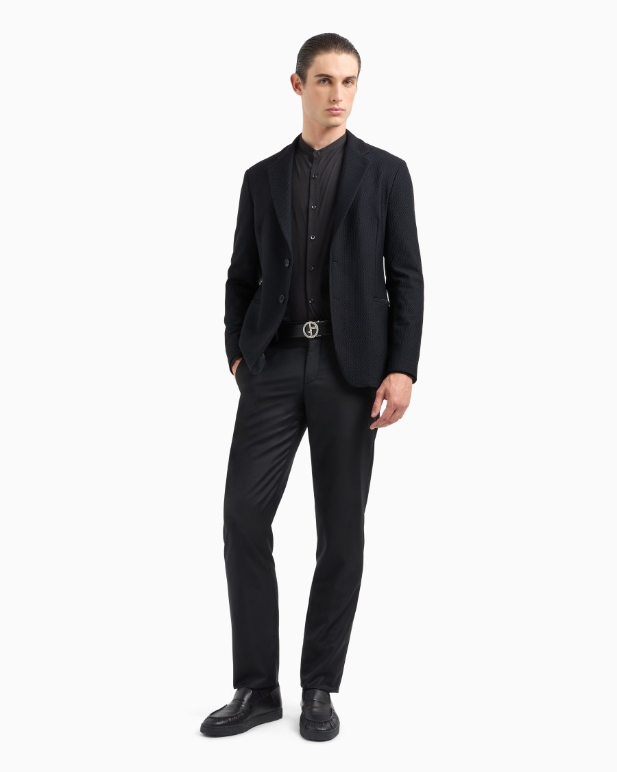 The world of armani CAMICIA ICON IN COTONE UNITO STRETCH Offerte speciali