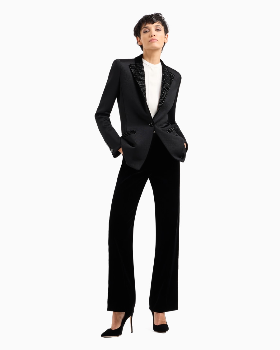 The world of armani PANTALONI CROPPED IN VELLUTO Enormi risparmi