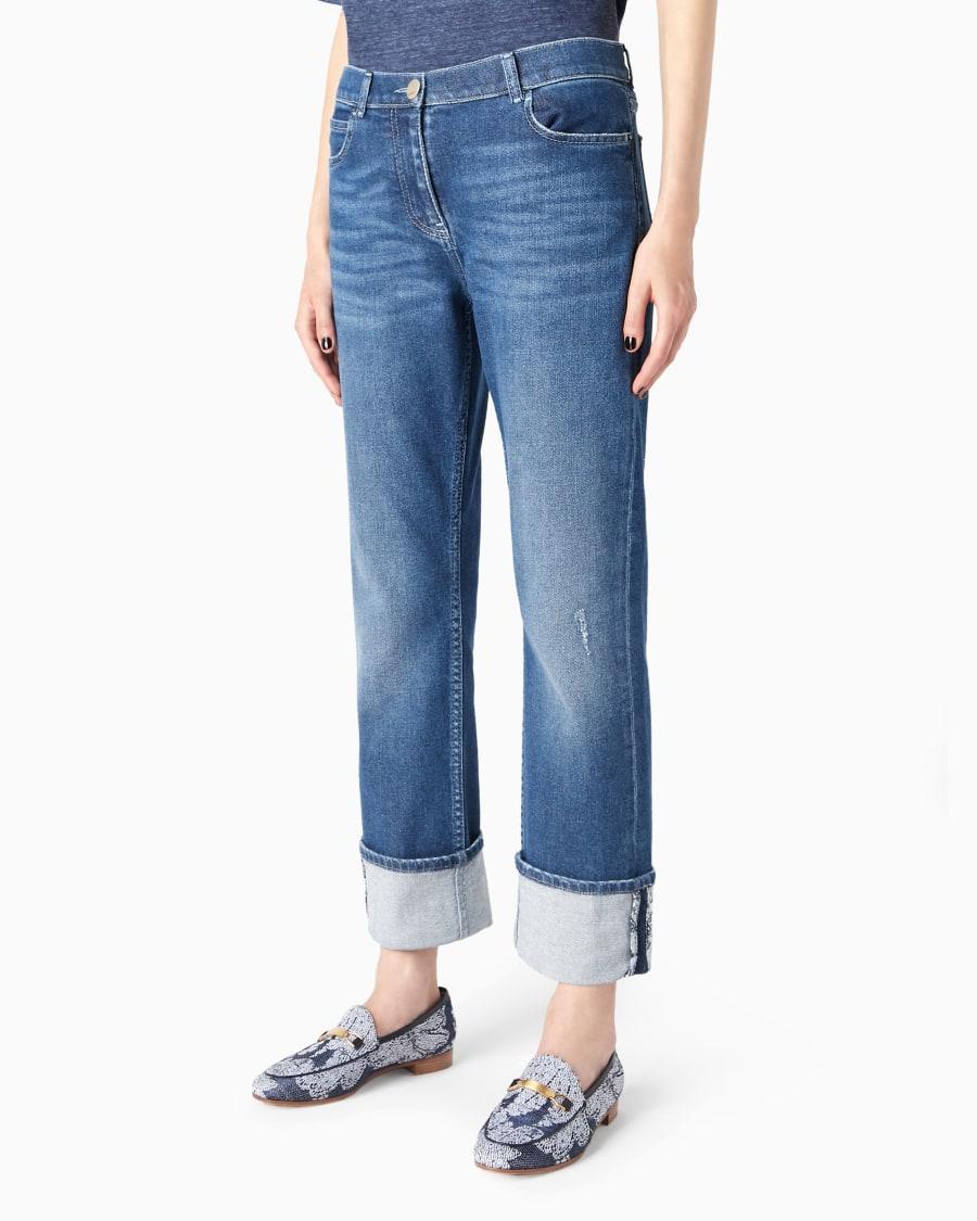 The world of armani DENIM COLLECTION JEANS 5-TASCHE IN DENIM DI COTONE STRETCH Sconti VIP