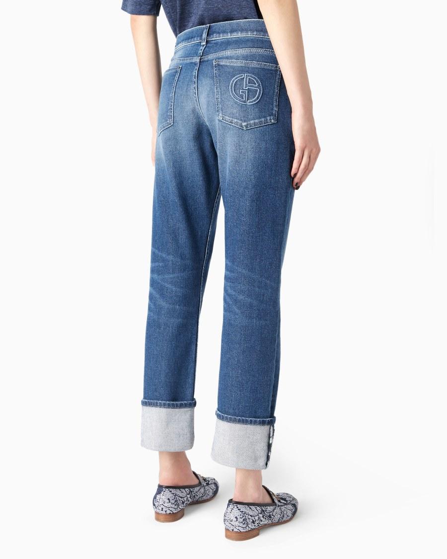 The world of armani DENIM COLLECTION JEANS 5-TASCHE IN DENIM DI COTONE STRETCH Sconti VIP