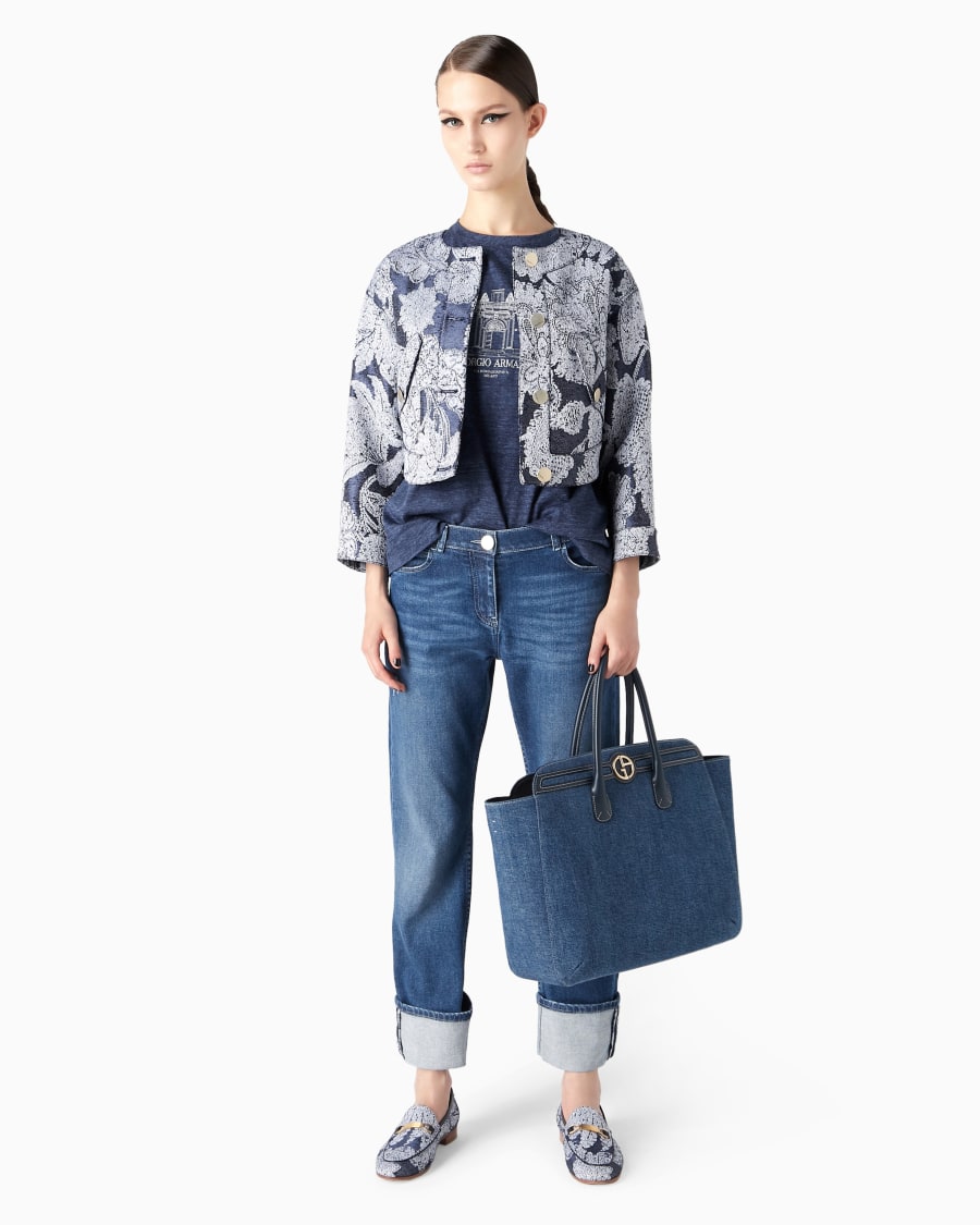 The world of armani DENIM COLLECTION JEANS 5-TASCHE IN DENIM DI COTONE STRETCH Sconti VIP