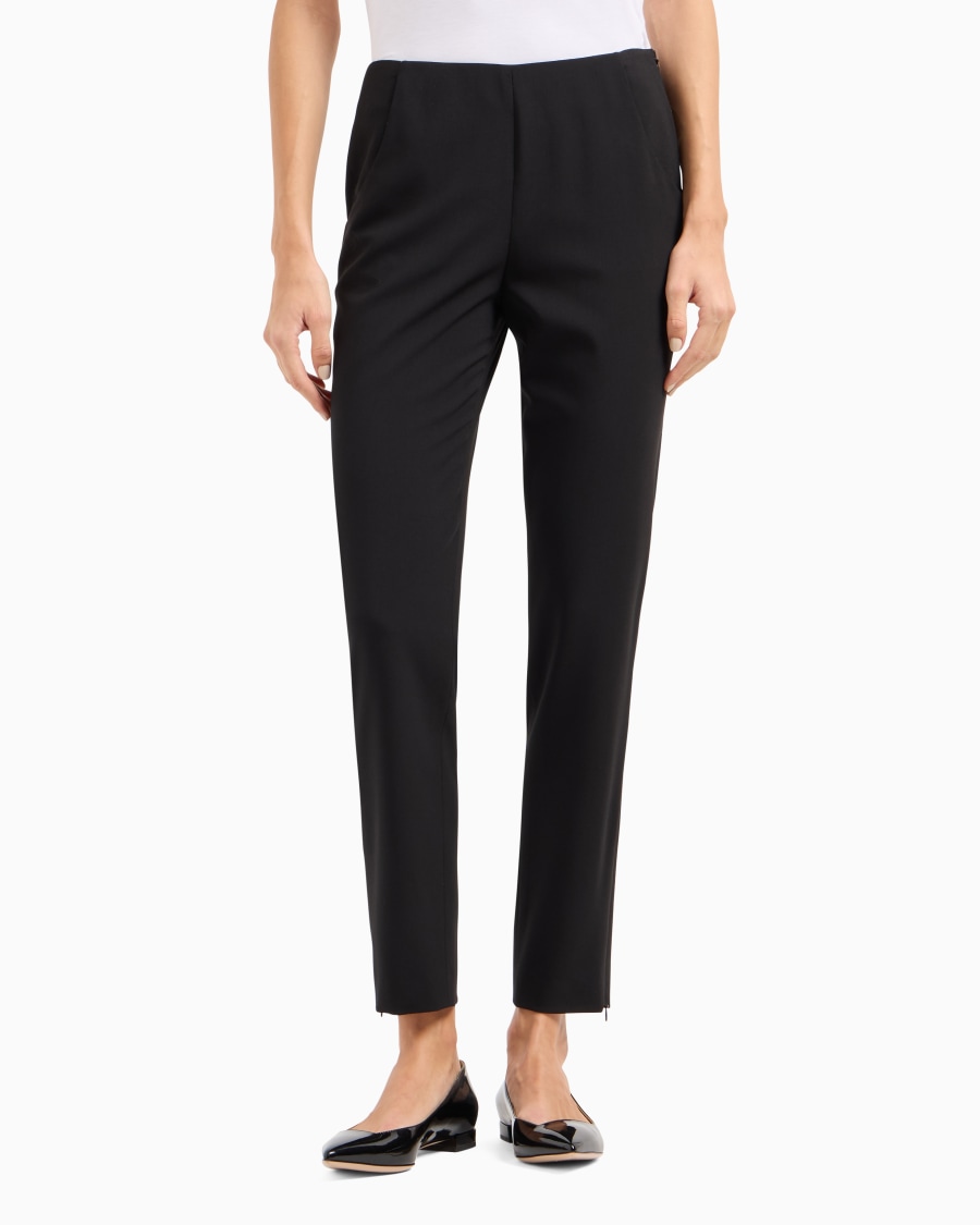 The world of armani PANTALONI IN CREPE DI LANA Offerta settimanale