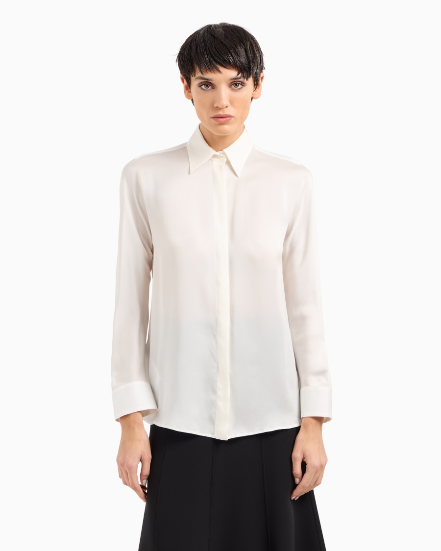 The world of armani CAMICIA IN CHARMEUSE DI PURA SETA Ultimi due giorni