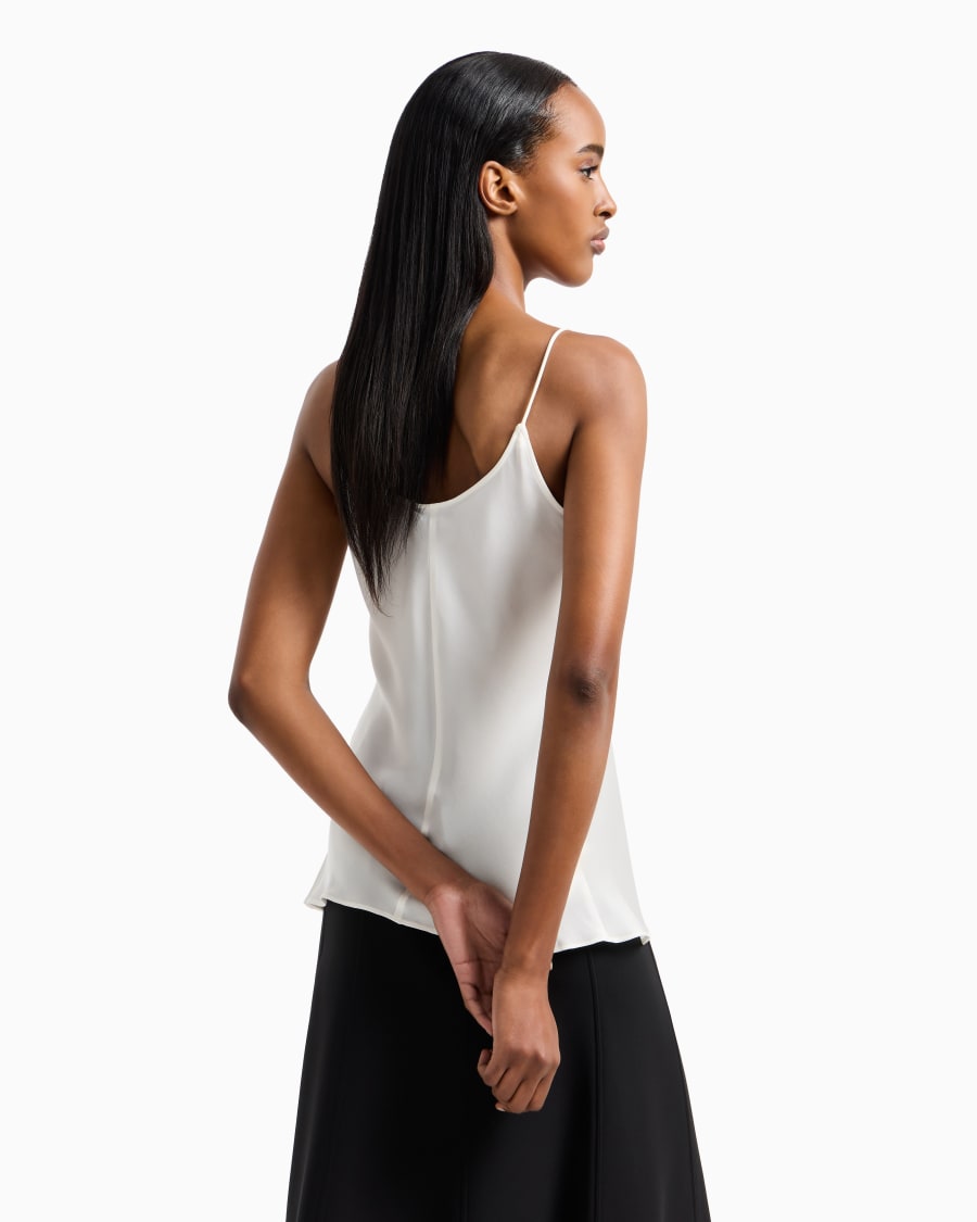 The world of armani TOP IN CHARMEUSE DI SETA Fino al 60% di sconto