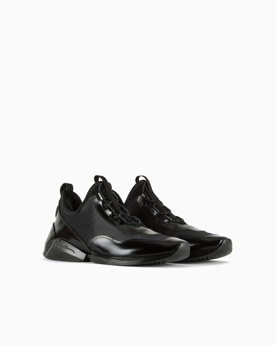 The world of armani SNEAKERS IN PELLE E NYLON Fino al 65% di sconto