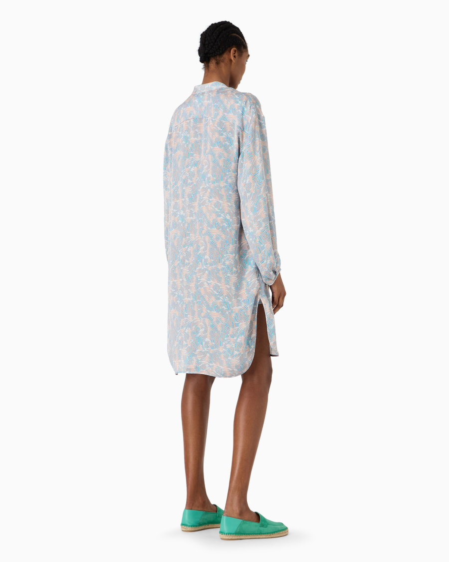 The world of armani CAMICIA LUNGA IN SETA STAMPATA Offerta speciale della fabbrica