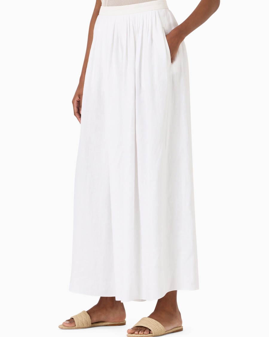 The world of armani PANTALONI AMPI IN CANAPA ASV Sostegno trimestrale