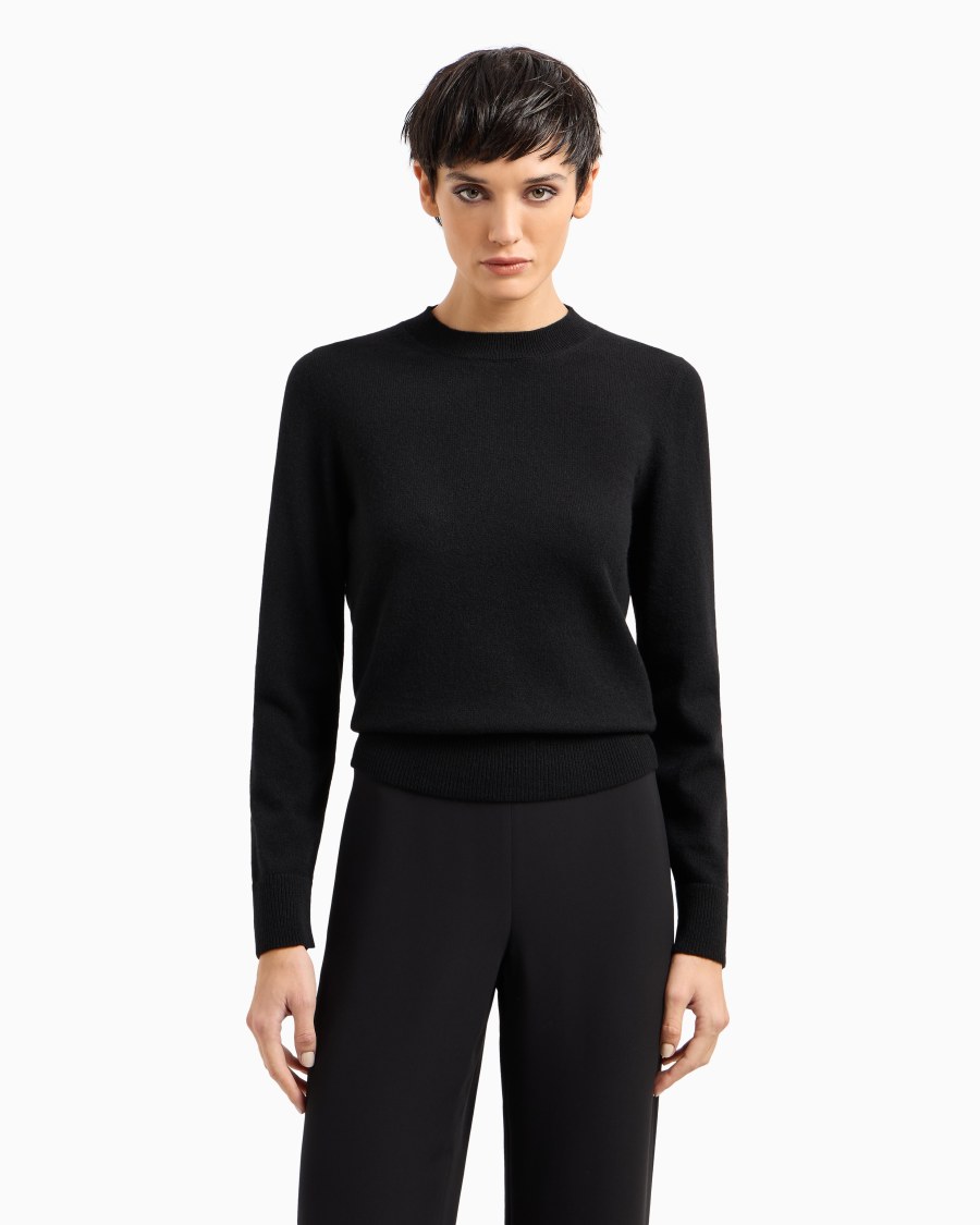 The world of armani MAGLIONE IN CASHMERE CON PROFILI A COSTE Trasporto libero internazionale