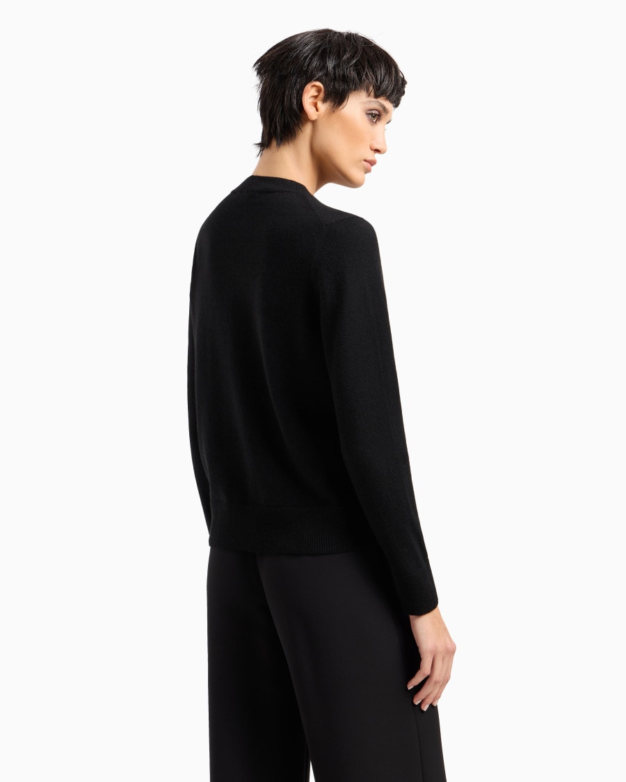 The world of armani MAGLIONE IN CASHMERE CON PROFILI A COSTE Trasporto libero internazionale