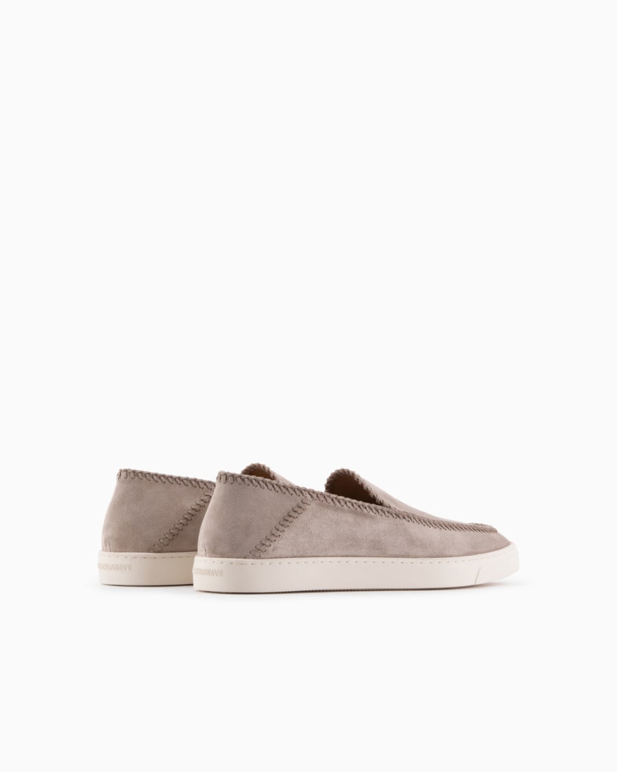 The world of armani GALLERIA 3 SLIP-ON IN PELLE SCAMOSCIATA Qualità