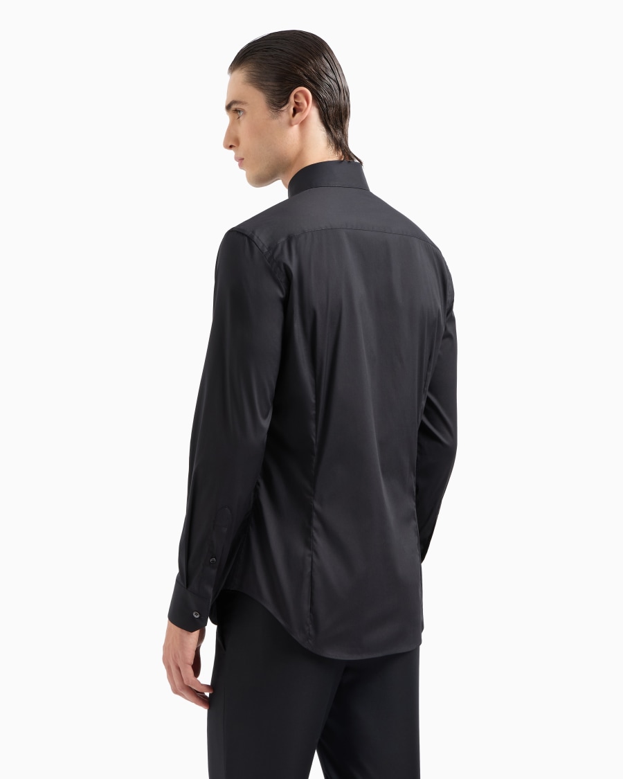 The world of armani CAMICIA IN TESSUTO STRETCH CON COLLO CLASSICO CON STECCHE Vendita