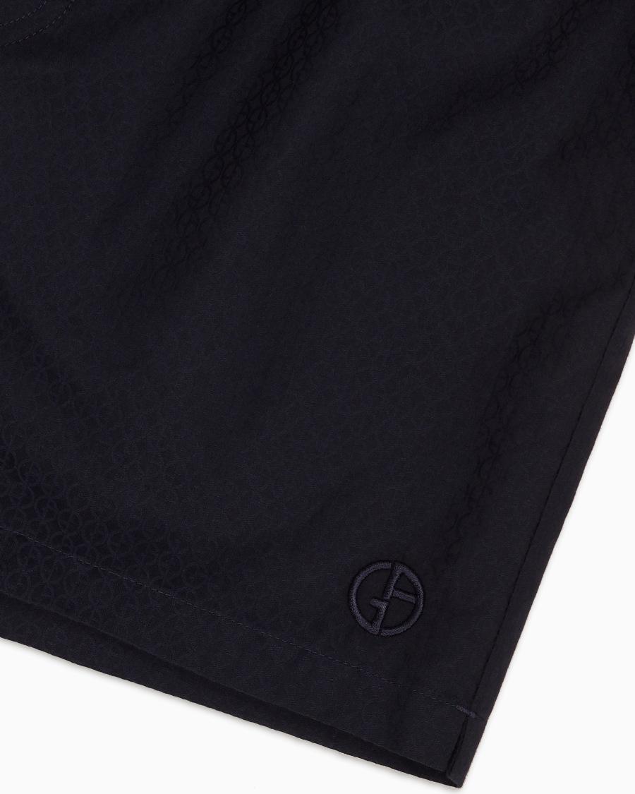 The world of armani BOXER IN COTONE CON LOGO RICAMATO Pezzi Unici