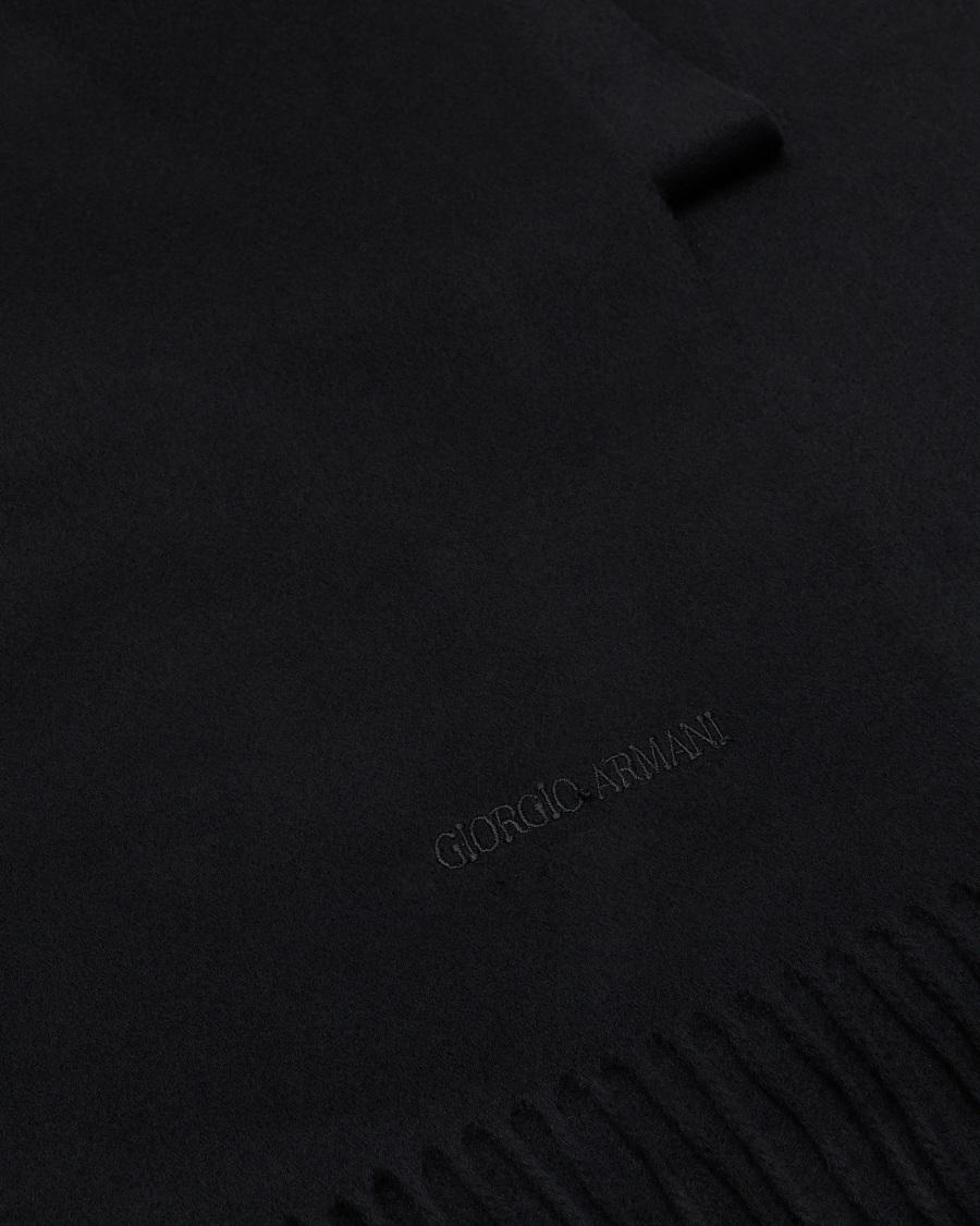 The world of armani SCIARPA IN CASHMERE CON LOGO RICAMATO Soddisfazione Garantita