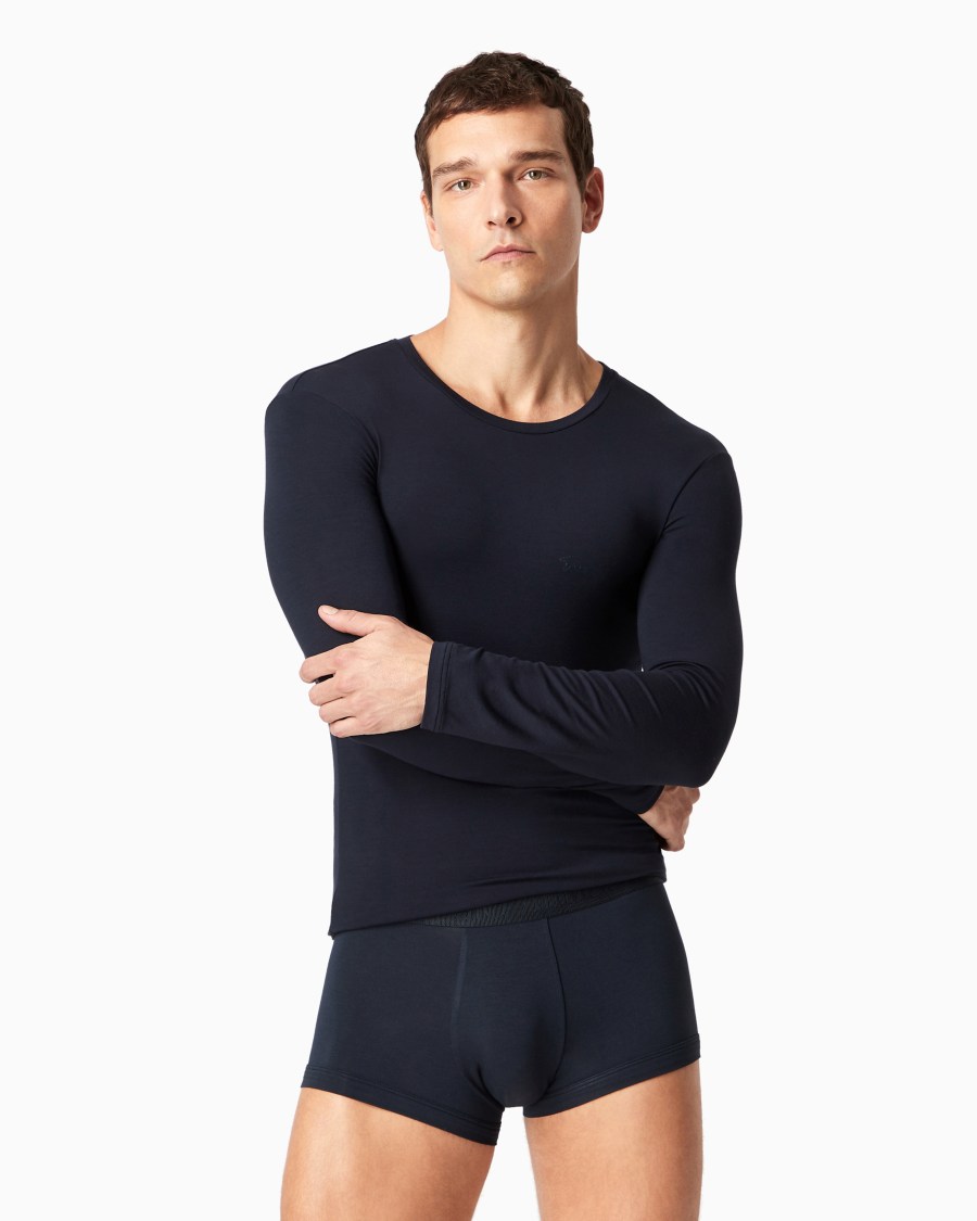 The world of armani MAGLIA LOUNGEWEAR A MANICA LUNGA IN MODAL STRETCH Promozione Limitata