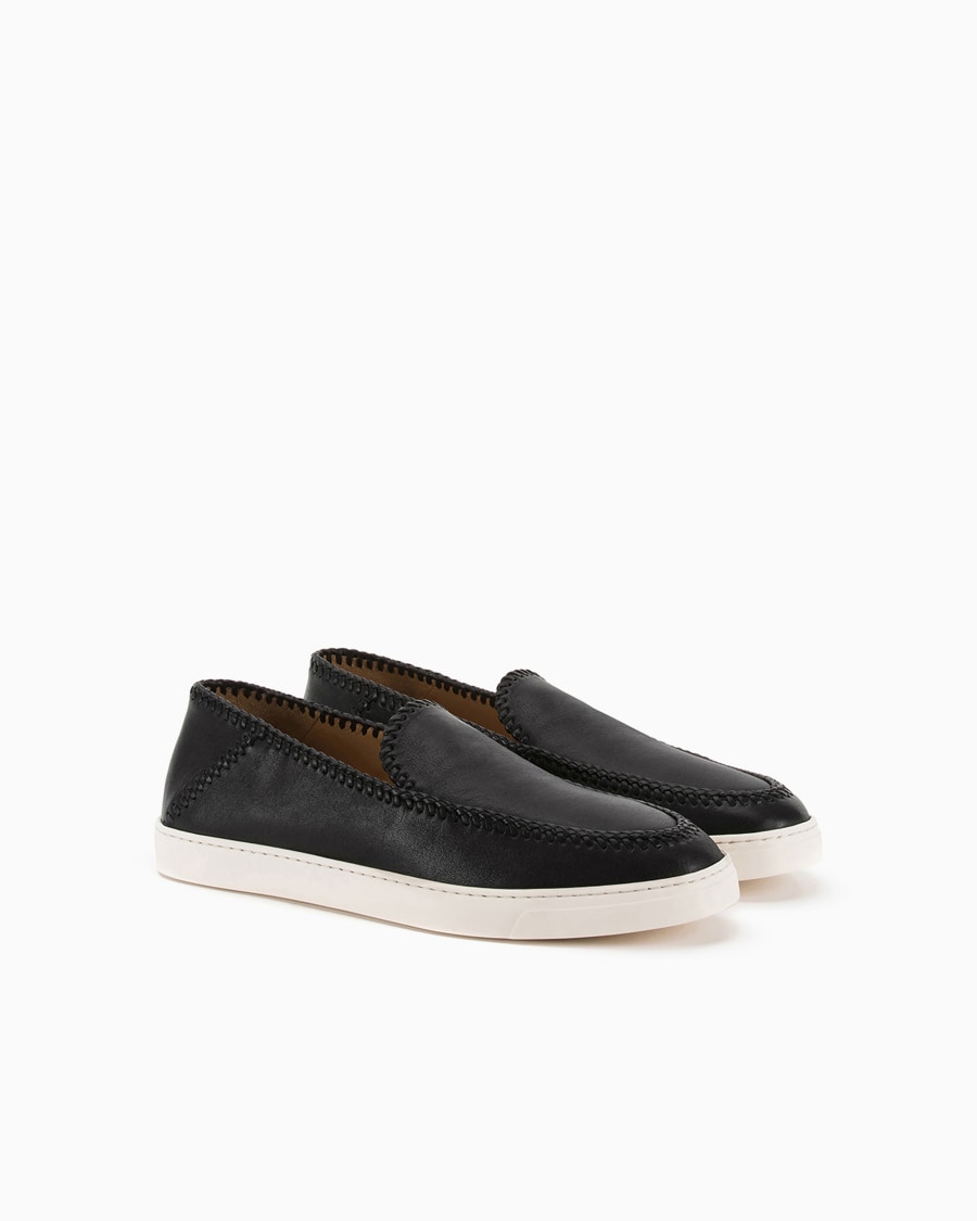 The world of armani GALLERIA 3 SLIP-ON IN NAPPA Fino Al -60%