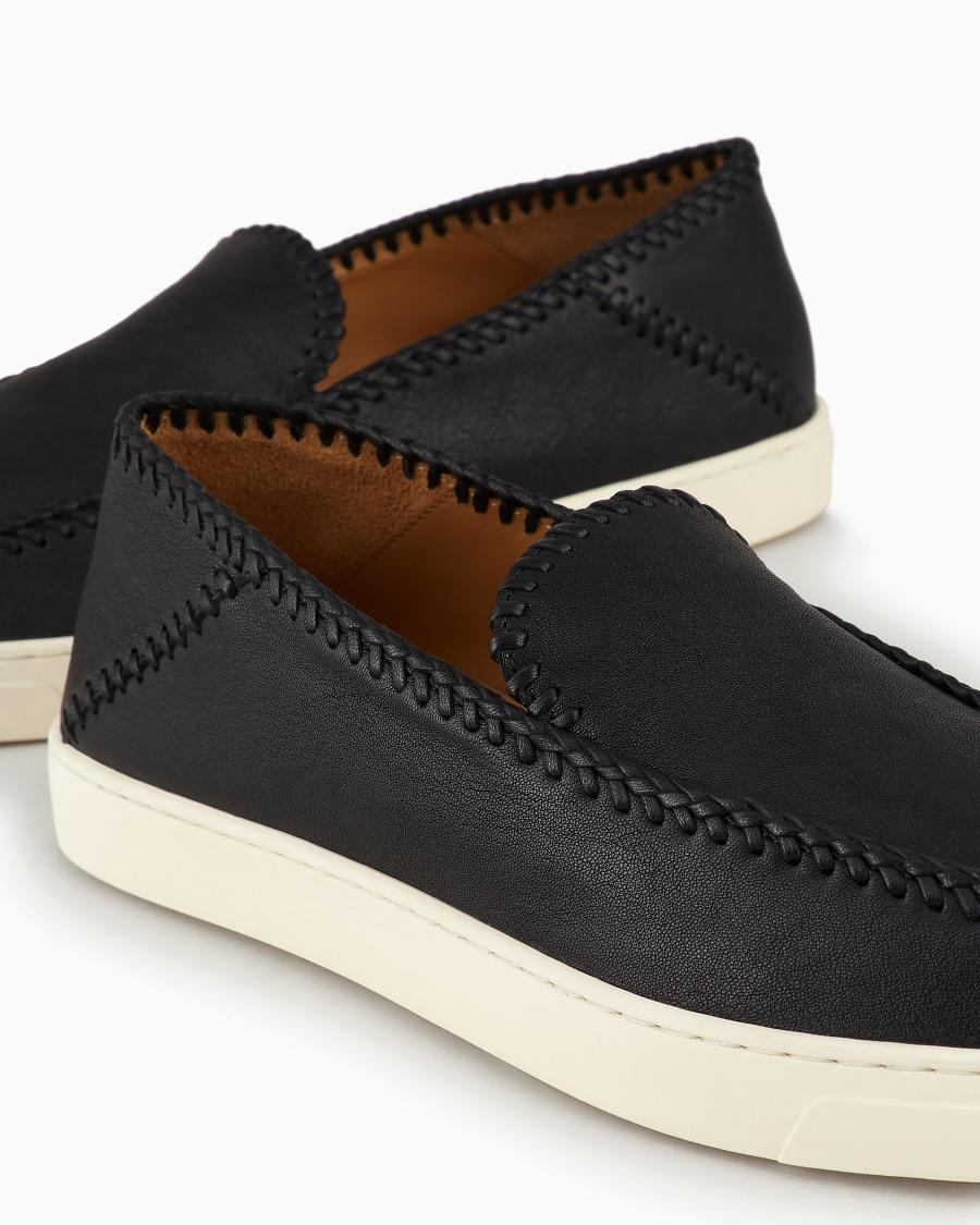 The world of armani GALLERIA 3 SLIP-ON IN NAPPA Fino Al -60%