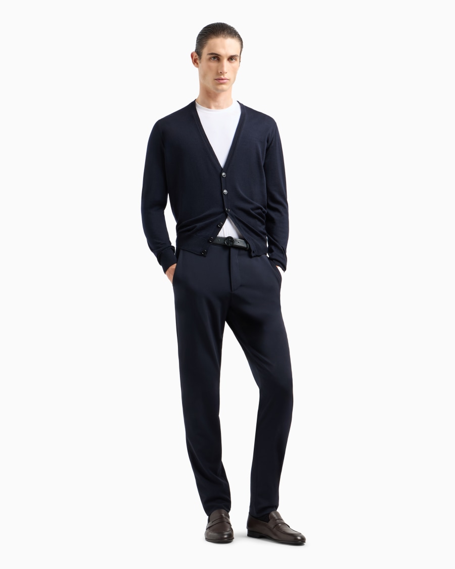 The world of armani T-SHIRT IN JERSEY BAMBOO DI VISCOSA STRETCH CON RICAMO GA Affare Del Giorno