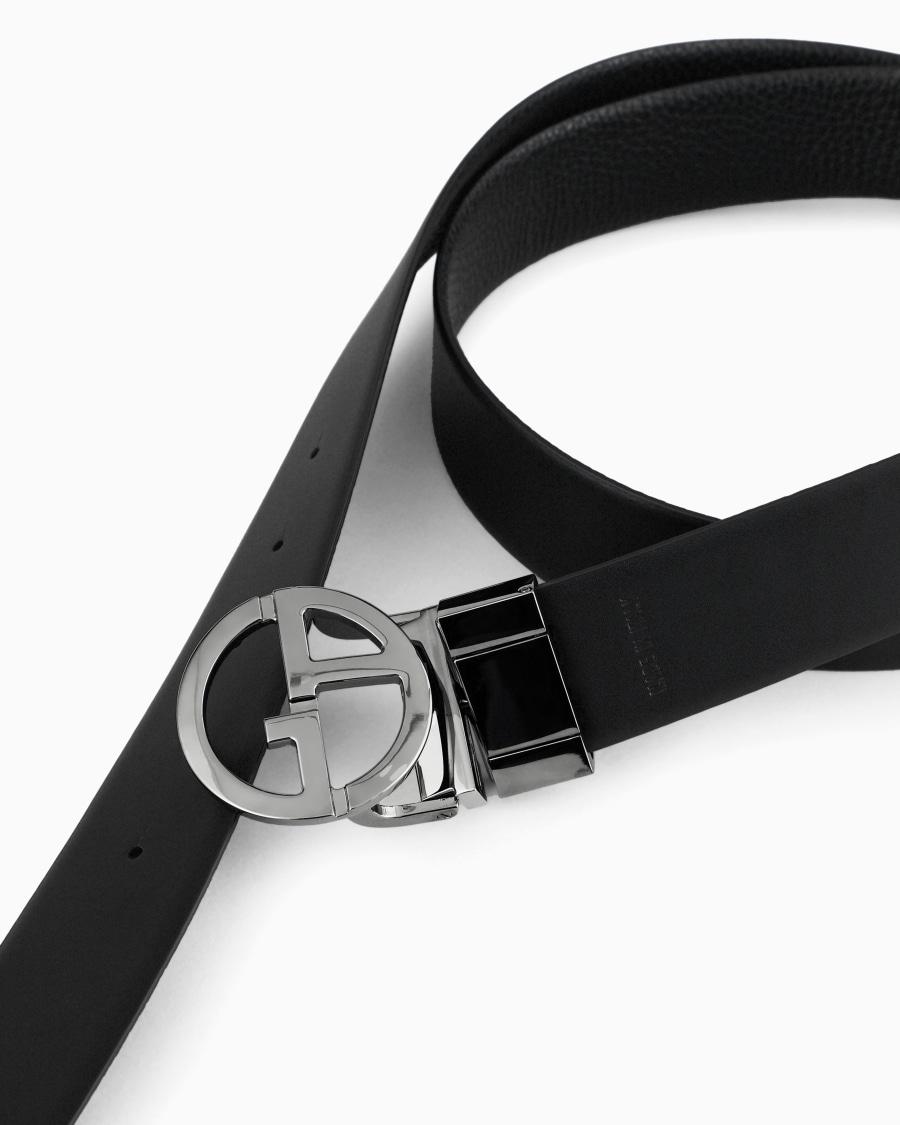 The world of armani CINTURA REVERSIBILE IN PELLE BICOLORE Novità