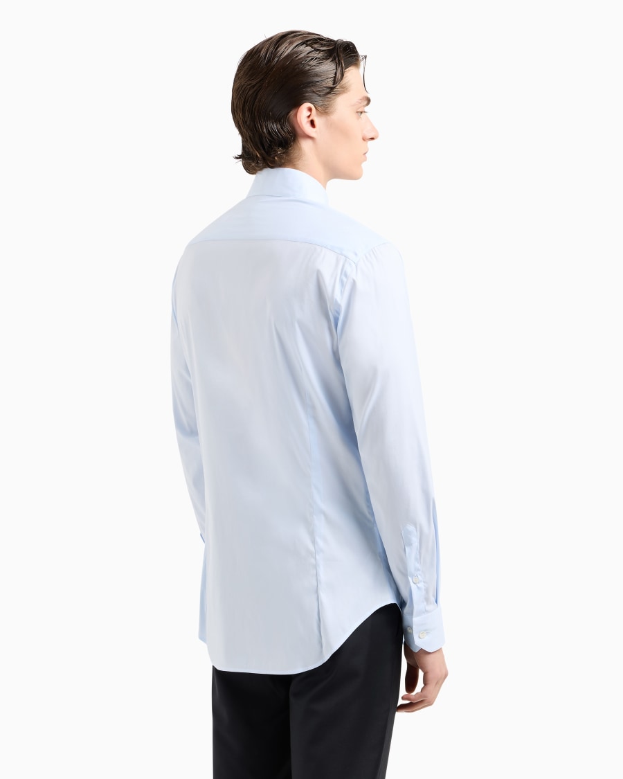 The world of armani CAMICIA IN TESSUTO STRETCH CON COLLO CLASSICO CON STECCHE Economico