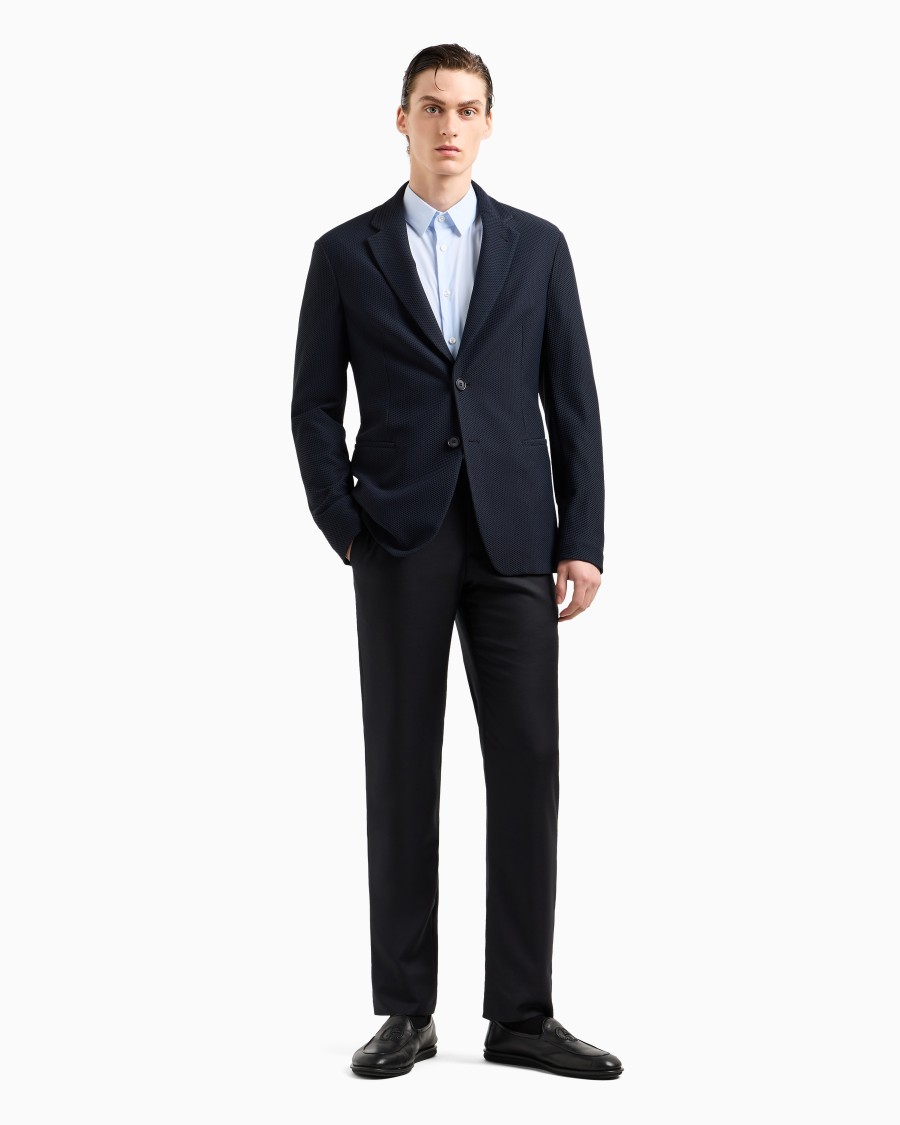 The world of armani CAMICIA IN TESSUTO STRETCH CON COLLO CLASSICO CON STECCHE Economico