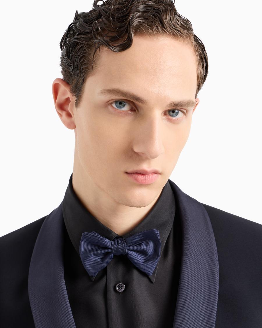 The world of armani PAPILLON ANNODATO IN PURA SETA Saldi Di Fabbrica