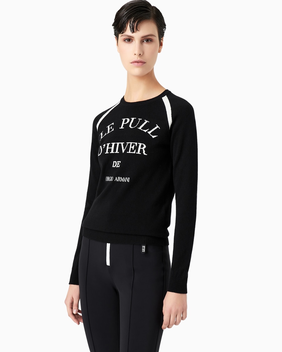 The world of armani GIORGIO ARMANI NEVE MAGLIA GIROCOLLO IN CASHMERE Spedizione gratuita