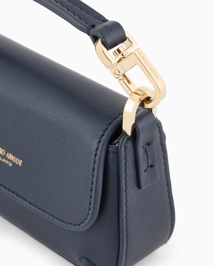 The world of armani MINI BORSA CHARM LA PRIMA SOFT IN NAPPA Prezzo di fabbrica