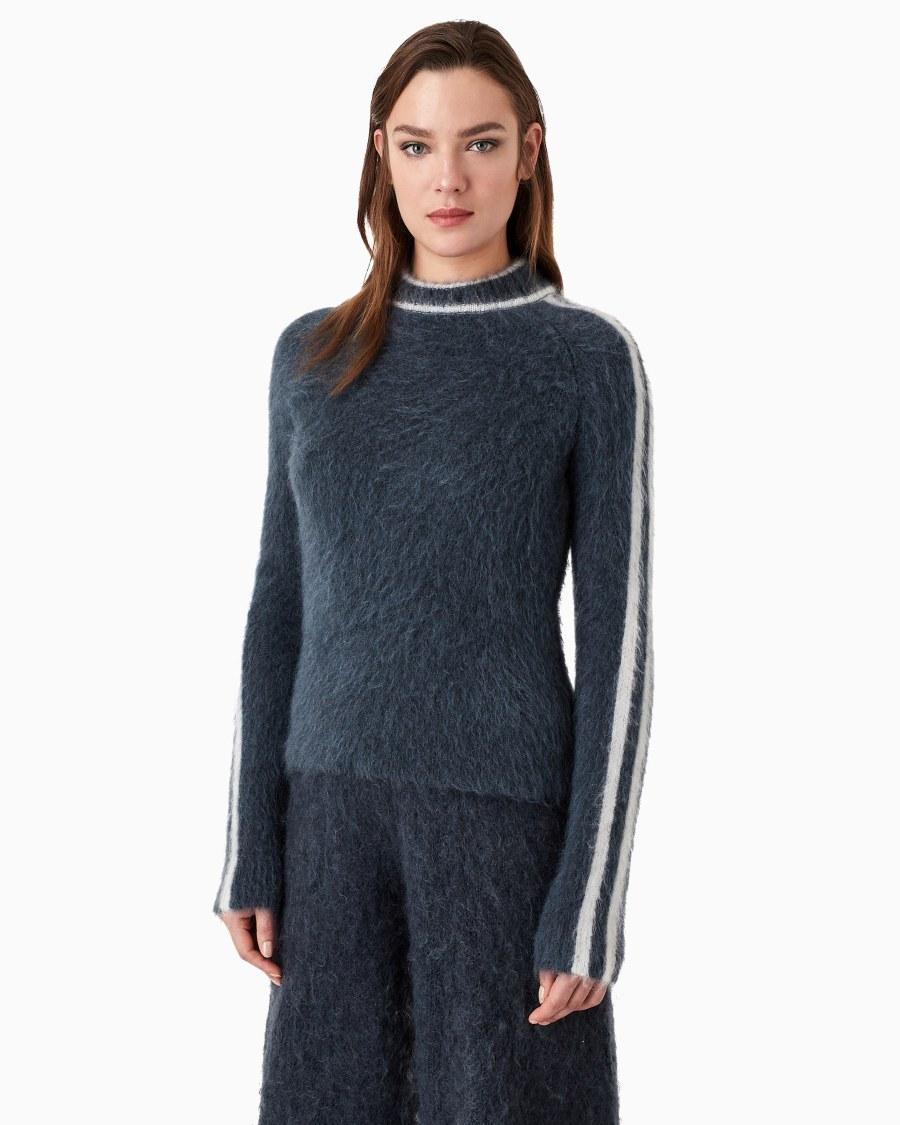 The world of armani GIORGIO ARMANI NEVE MAGLIA IN MOHAIR SETA E LANA Flash Sale