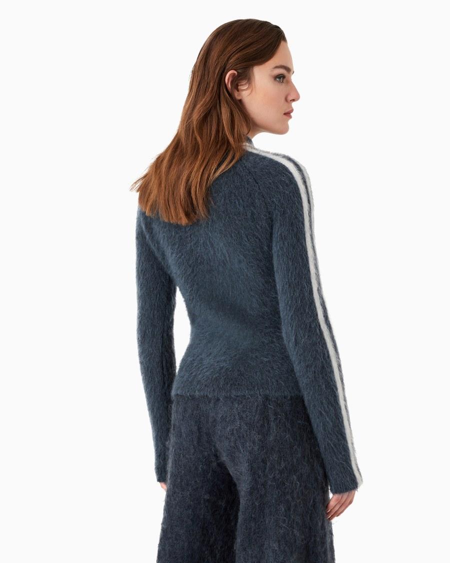 The world of armani GIORGIO ARMANI NEVE MAGLIA IN MOHAIR SETA E LANA Flash Sale