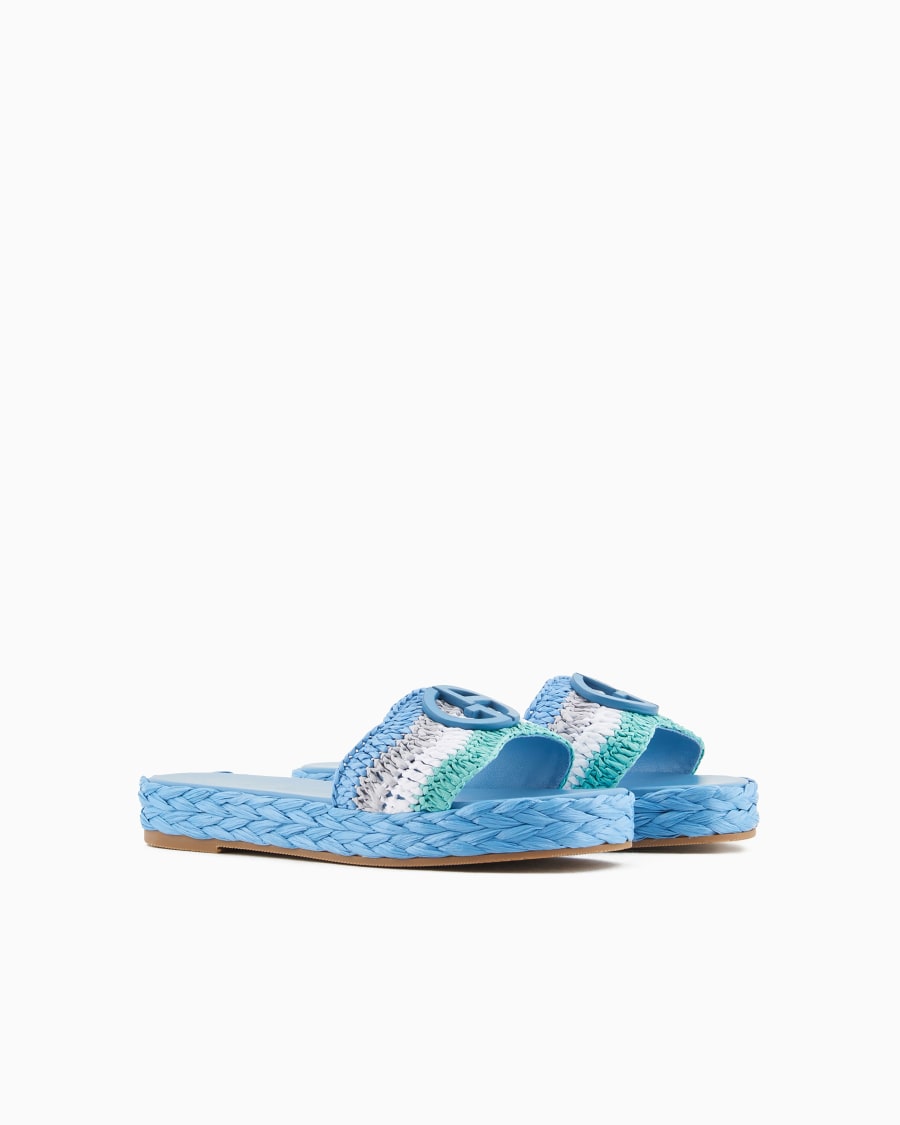 The world of armani SANDALI FLAT CON MOTIVO INTRECCIO Shopping online