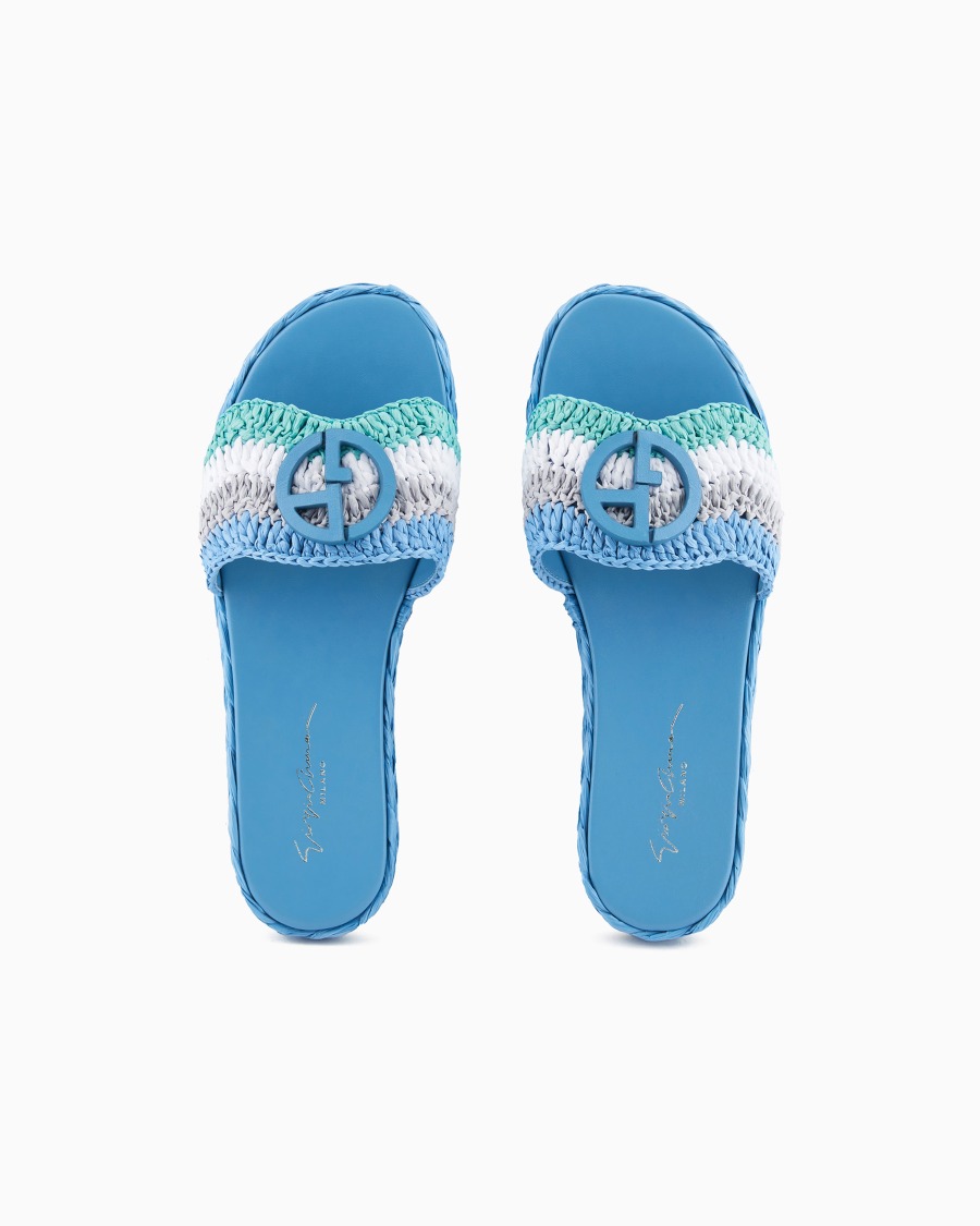 The world of armani SANDALI FLAT CON MOTIVO INTRECCIO Shopping online