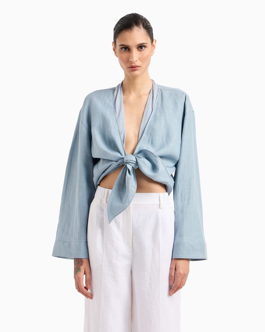 The world of armani CAMICIA DA ANNODARE IN CANAPA ASV Cyber Monday