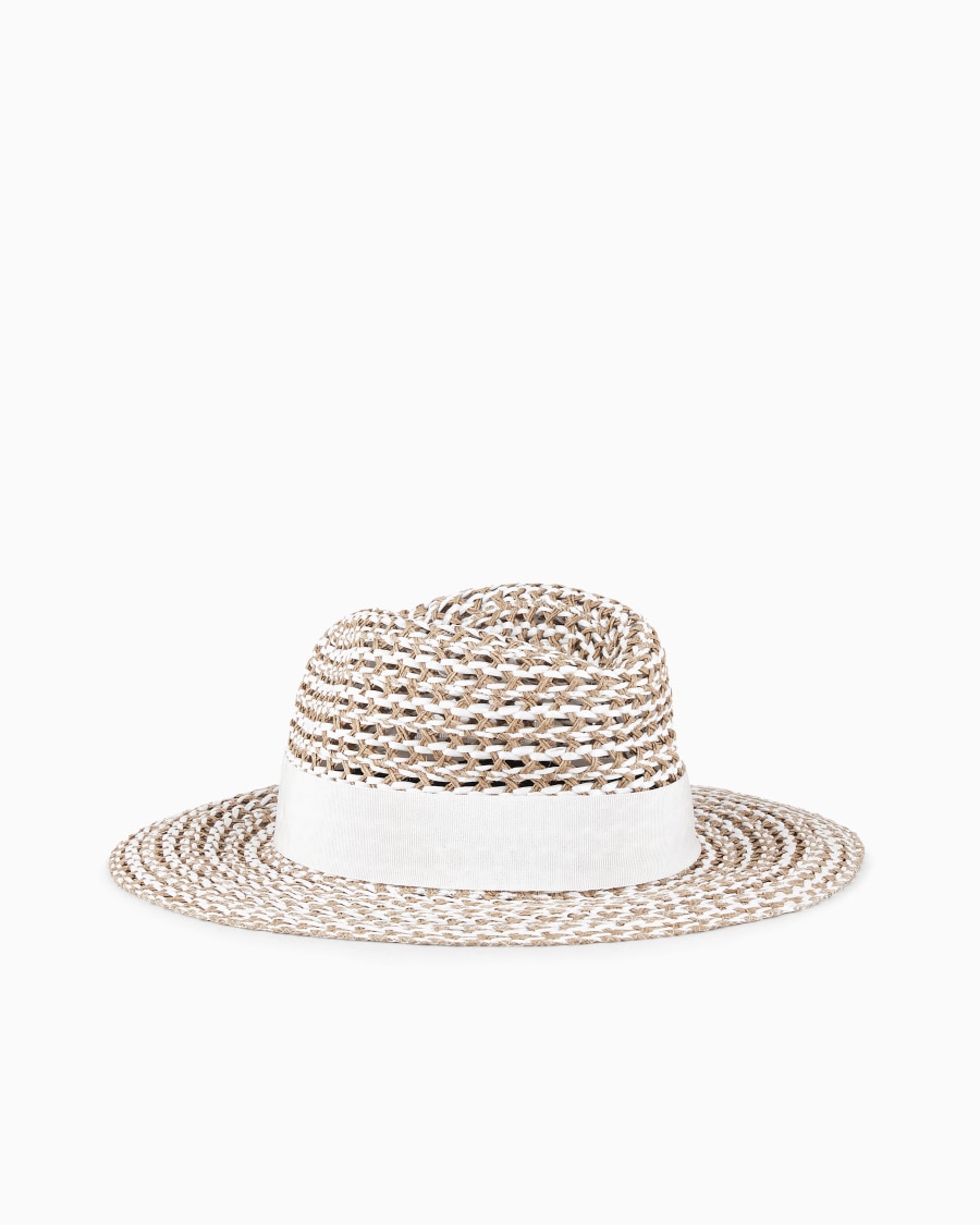 The world of armani CAPPELLO INTRECCIATO CON NASTRO Offerta per la Festa della Mamma
