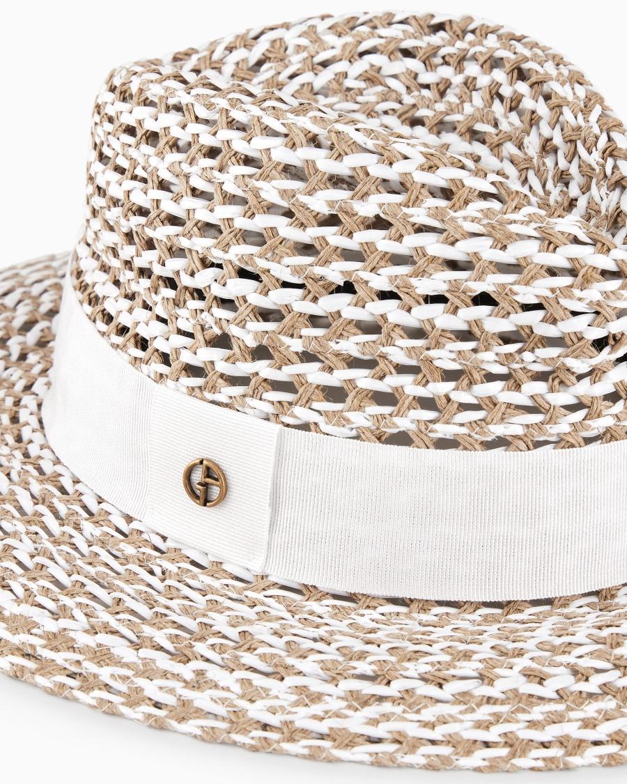 The world of armani CAPPELLO INTRECCIATO CON NASTRO Offerta per la Festa della Mamma