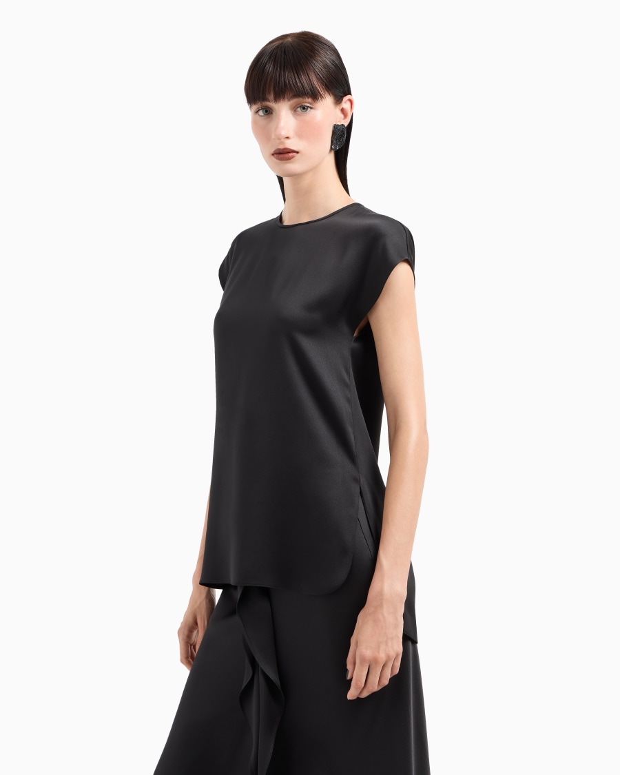The world of armani BLUSA LUNGA IN DOPPIO RASO DI SETA Bestseller