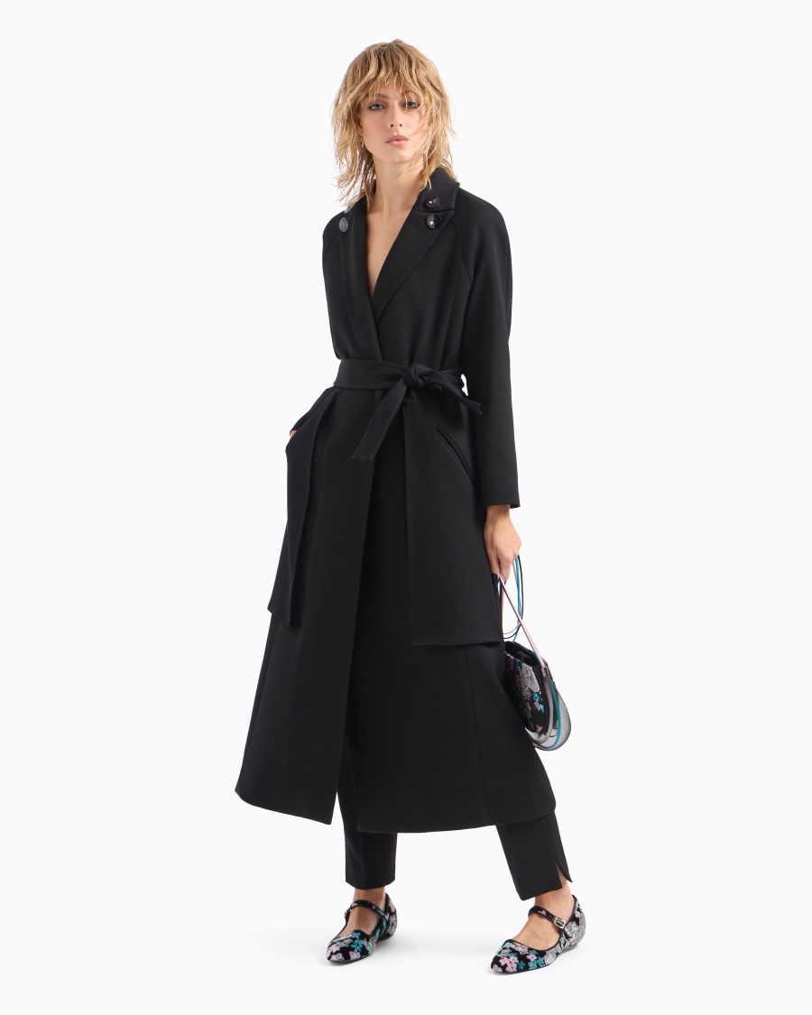 The world of armani PANTALONI DRITTI IN LANA VERGINE STRETCH Offerte stagionali